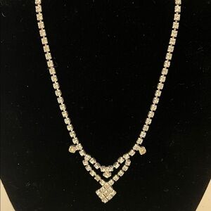 Rhinestone Silver‎ Tone Necklace